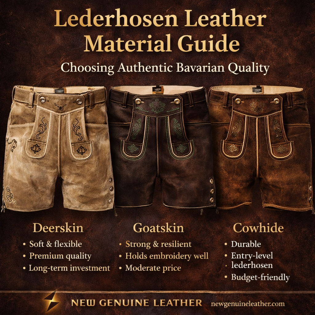 lederhosen leather material guide featuring authentic bavarian leather craftsmanship