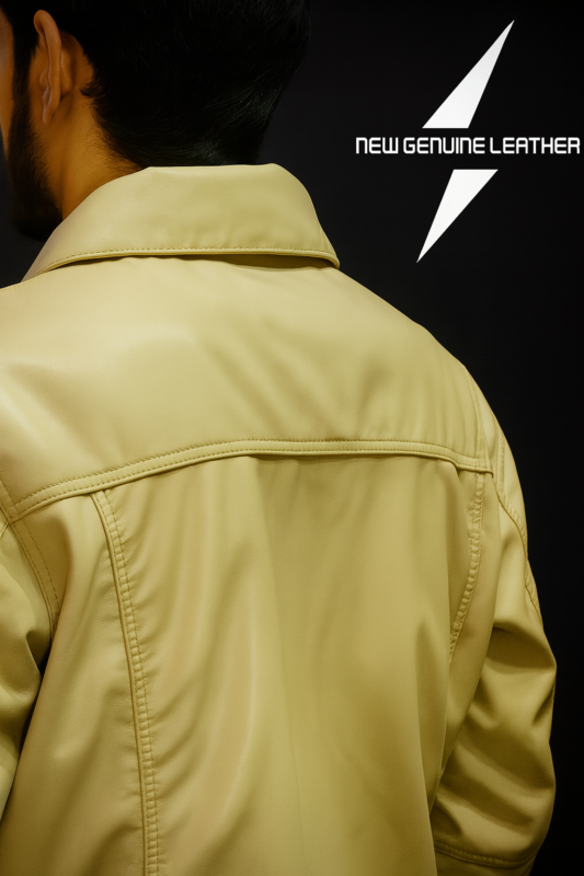Premium Men’s Genuine Leather Jacket – New Genuine Leather