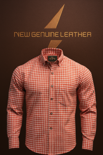 Bavarian checkered shirt red white gingham pattern long sleeve traditional Oktoberfest shirt button down collar