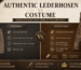 Authentic lederhosen vs costume lederhosen comparison showing price, lifespan, comfort, and cost per wear