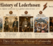Timeline infographic showing the history of lederhosen from Alpine workwear to Oktoberfest and modern craftsmanship