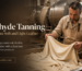 Aldehyde-tanned leather hides being processed to create soft, light-colored, chrome-free leather at newgenuneleather.com