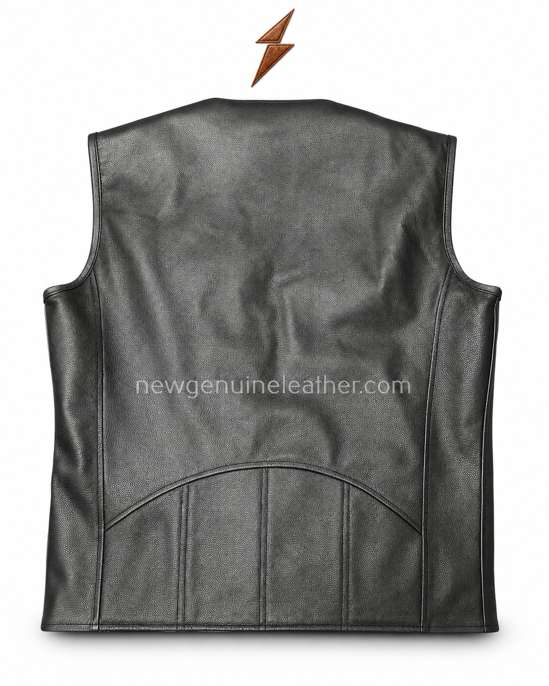Black Biker Leather Vest Product Catalog Image Black biker leather vest manufacturer display with multiple leather color options and swatches