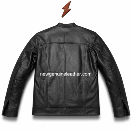 Quilted shoulder leather jacket wholesale color range in black, brown, tan, burgundy, and olive green with front zipper design