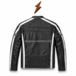 Black racing biker jacket OEM color range with black red, black white, brown tan, navy white and olive beige options.