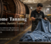 Chrome-tanned leather hides being processed in a tannery drum to create soft, flexible, and durable leather at newgenuneleather.com