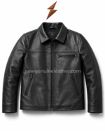 Classic leather jacket color range for OEM buyers with black, brown, tan, and grey leather styles
