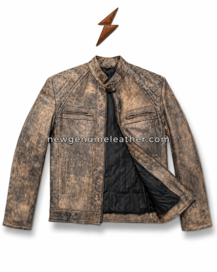 Cracked leather jacket wholesale for biker fashion, travel wear, outdoor use, and OEM leather collections