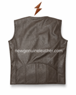 Multi color leather vest wholesale options including black, tan, cognac, dark brown, and brown grey