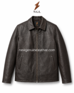 Natural Milled Leather Jacket Wholesale Genuine Leather