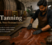 Oil-tanned leather hides being treated to create soft, flexible, and water-resistant premium leather at newgenuneleather.com