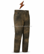 Olive brown leather lederhosen pants product specs image for wholesale buyers