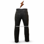 Black suede leather pants shown with dark brown, tan, cognac brown, and olive brown color options