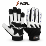 Five-color breathable gloves in black, blue, red, high-visibility yellow and orange by newgenuineleather.com