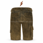 Cargo Lederhosen color range in olive brown, dark brown, black, tan, charcoal grey and rustic green by newgenuineleather.com