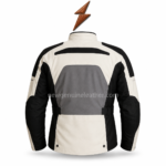 Cordura Jackets specifications infographic with front, open, side and rear product views by newgenuineleather.com