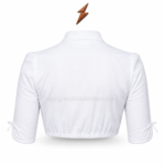 Cropped Dirndl Blouse colour range in white, ivory, black, pink, beige, blue, navy and burgundy by newgenuineleather.com