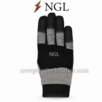 Custom mechanic gloves color range in grey, royal blue, red, orange and forest green with black panels