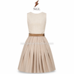 Deer Motif Dirndl specifications showing V-neck insert, antler artwork, gathered apron and OEM