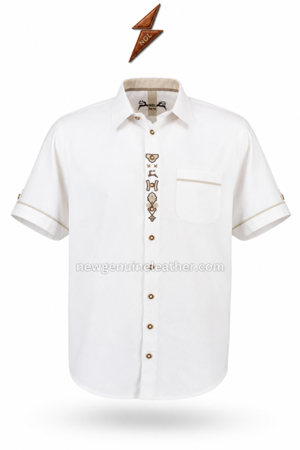 Trachten T-Shirts color range in white, beige, light blue, light green, navy and charcoal from newgenuineleather.com