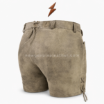 Taupe Suede Lederhosen color range in beige, medium brown, dark brown, black and olive green by newgenuineleather.com
