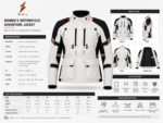 Textile Racing Jacket front view in light grey, black and red with chest zippers and newgenuineleather.com