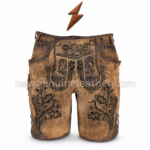 Vintage Embroidered Lederhosen color range in antique brown, dark brown, black, taupe beige and olive green
