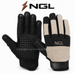 Wholesale mechanic gloves with stitched black cuff and adjustable wrist closure