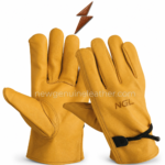 Best Diving Gloves displayed in yellow, black, brown, tan, grey, and navy with matching cord-lock wrist closures.