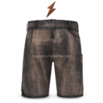 New Genuine Leather men’s genuine leather lederhosen with symmetrical floral embroidery