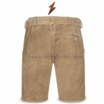 NGL Traditional Bavarian lederhosen specifications showing pockets embroidery piping and buttons