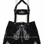 NGL men’s authentic lederhosen in black with tonal front embroidery