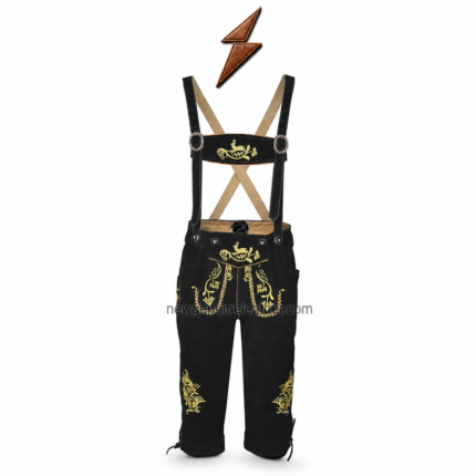 NGL Buy lederhosen in frankfurt with gold embroidered pocket panels and black piping